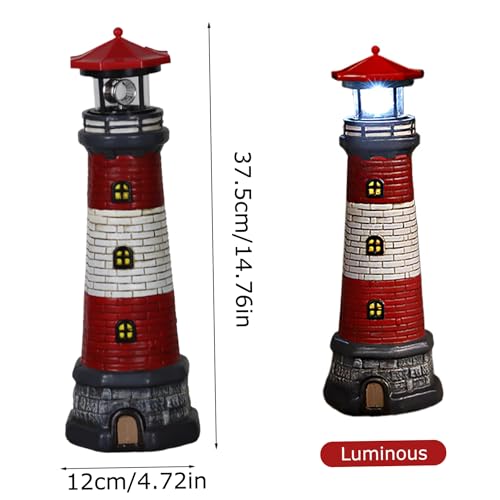 Solar Lighthouse with Rotating LED Lights Waterproof P283