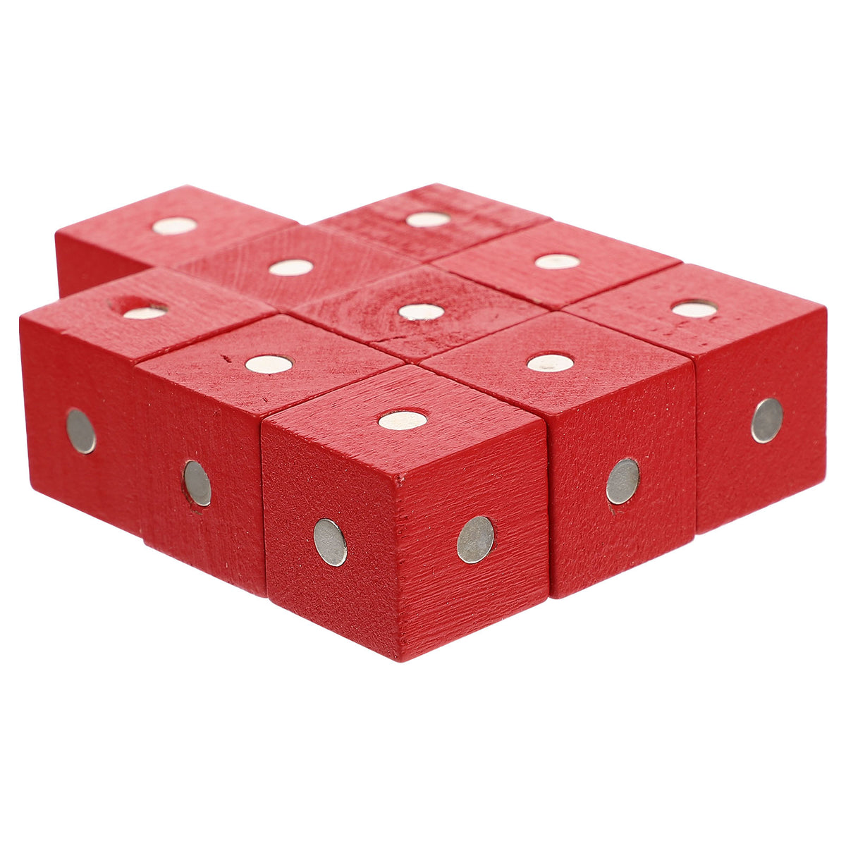10pcs Wooden Magnetic Cubic Blocks Building Toy B879