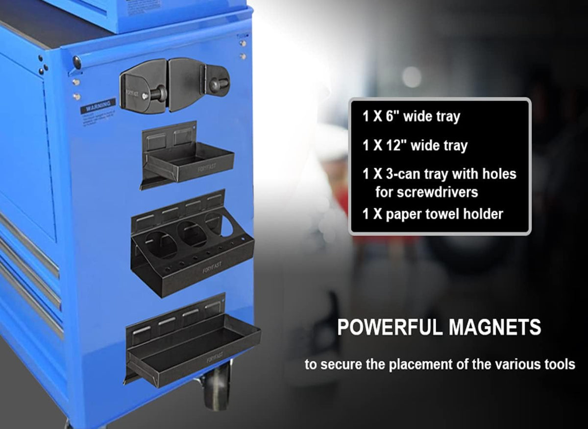 Magnetic Toolbox Tray Set and Holder 4-piece V1256