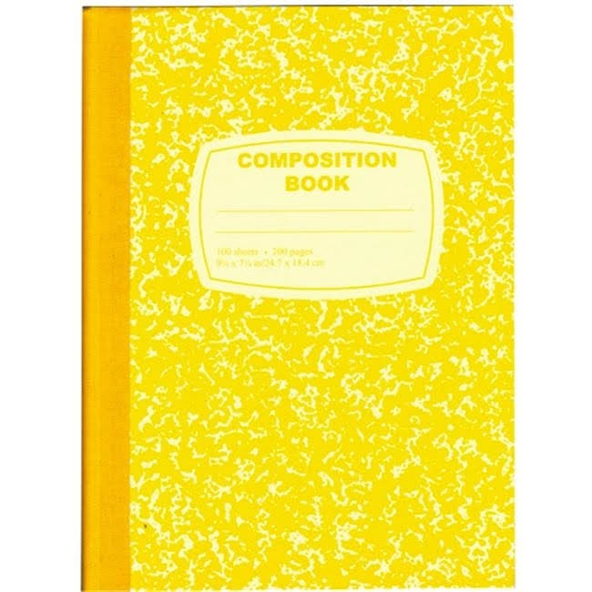 Composition Notebook, Yellow, 100 Sheets, Case of 48 W933