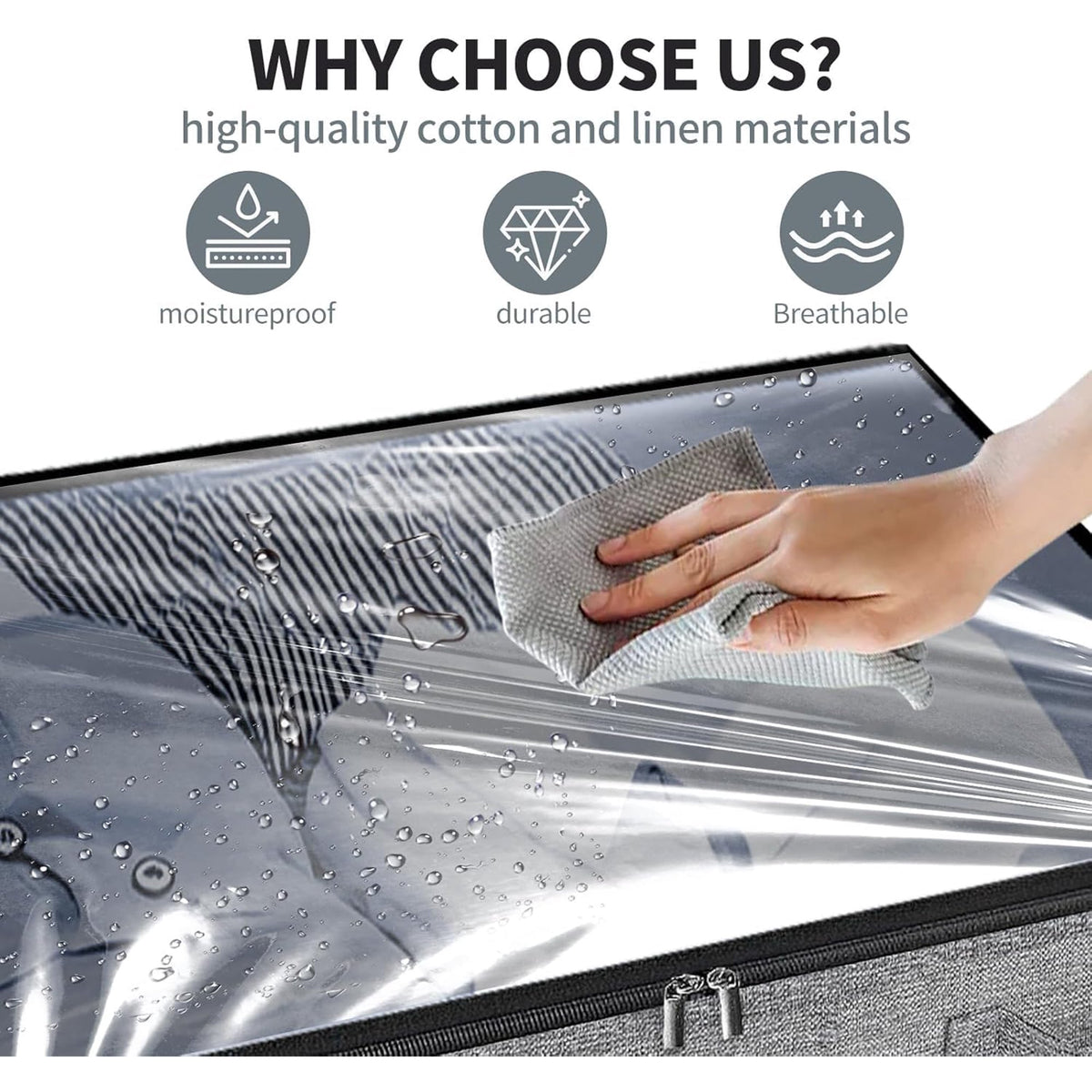 5Pack Low Profile Under Bed Storage Containers with Transparent Plastic Visual Window O8417