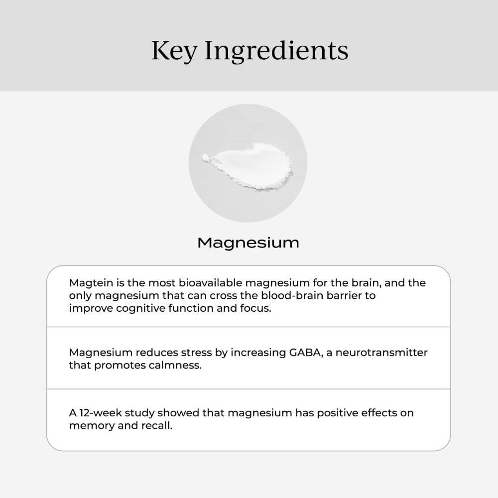 Liposomal Magnesium L-Threonate & DHA Vegan Omega 3 Bundle, Magnesium Supplement Q515