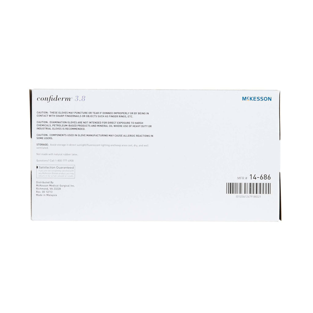 3.8 Exam Glove Medium Nitrile Blue, Case of 1000 J3586