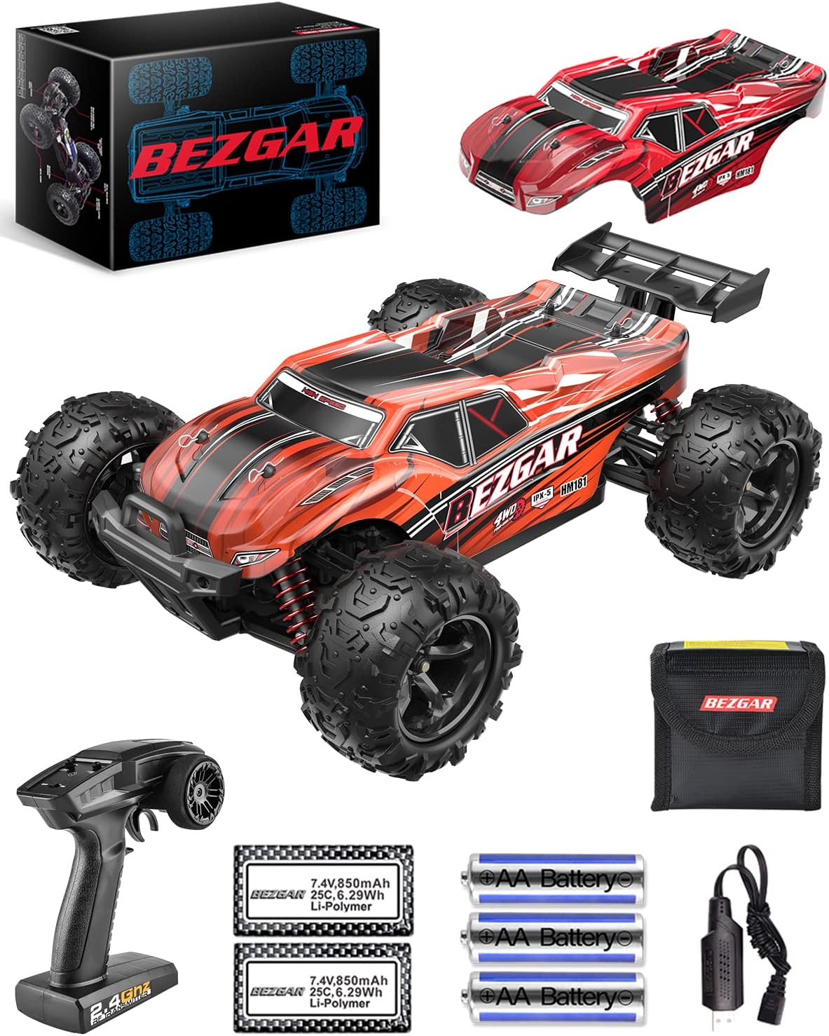 1:18 Scale 4WD Remote Control Monster Truck P20360