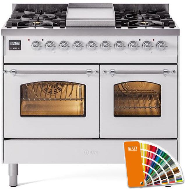 40 Dual Fuel Propane Gas Range with Chrome Trim I634862