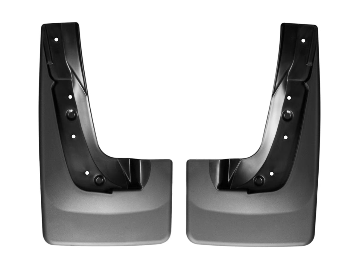 Black Splash Guard MudFlaps for 2007-2012 GMC Acadia, Front Pair I2486