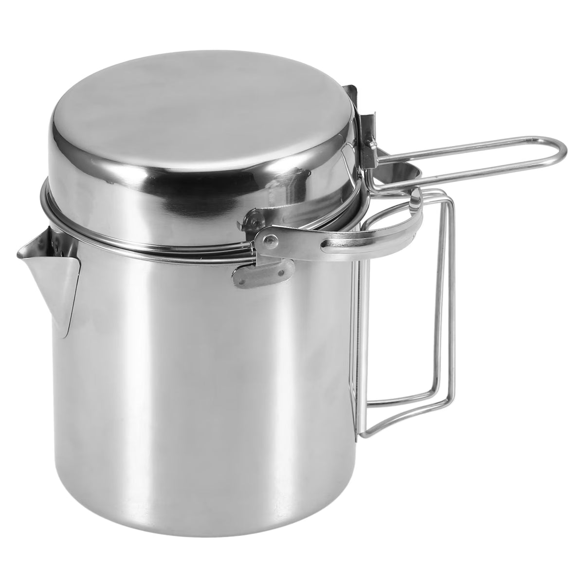 1L Stainless Steel Cooking Kettle with Foldable Handle F62666