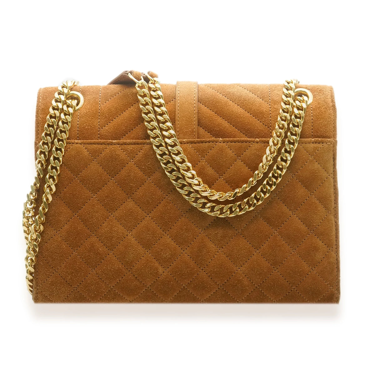 Brown Suede Quilted Chain Bag L452108