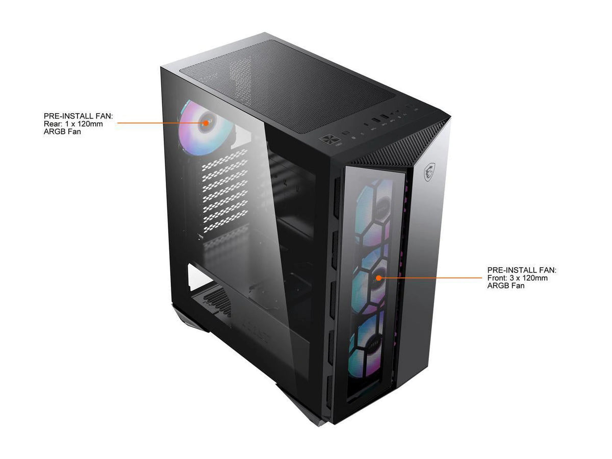 Micro Tower Tempered Glass Gaming Computer Case J4880
