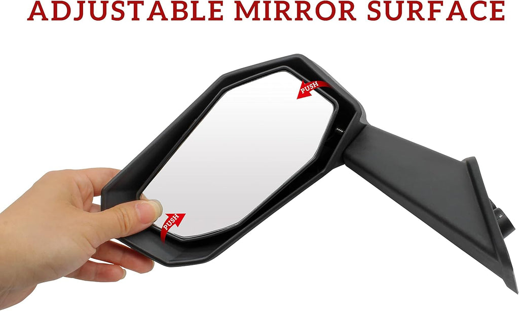Folding Front Door Rear View Side Mirrors for Can-Am Maverick X3 / X3 MAX 2017-2021, 2PCS G16332