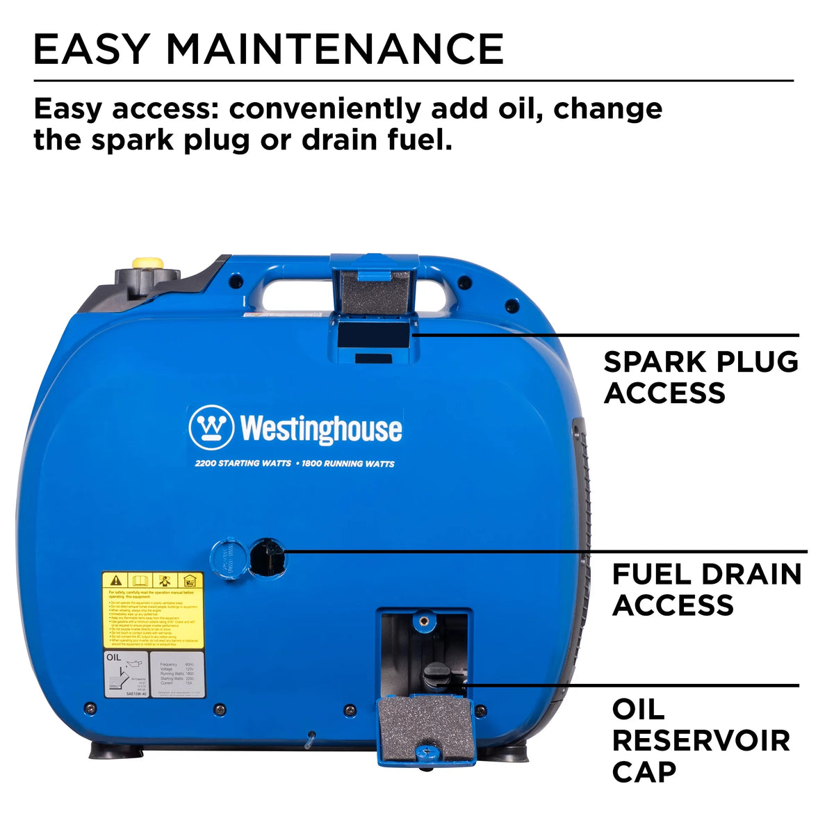 Portable Inverter Generator 1800 Rated Watts & 2200 Peak Watts K453326