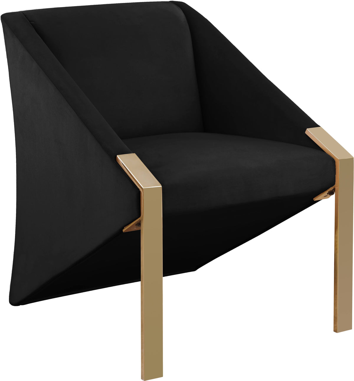 Black Velvet Accent Chair Q8292