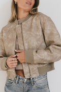 Tan Bomber Jacket T8339