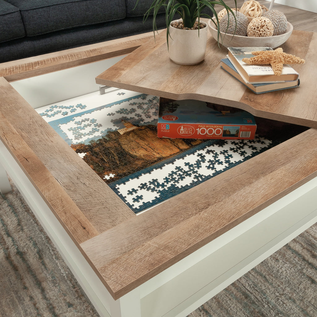 Soft White Coffee Table with Reversible Top D2671