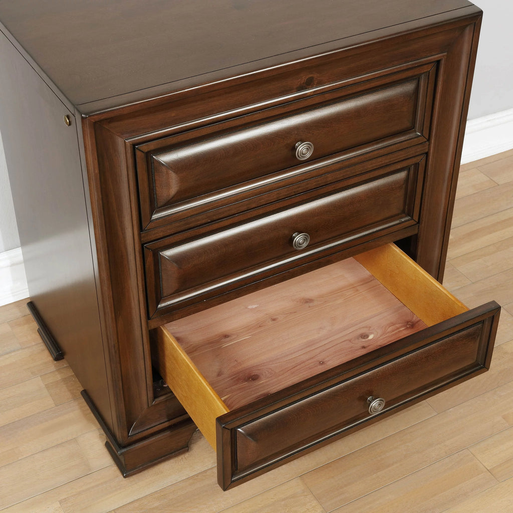 Rustic 3-Drawer Nightstand T74019