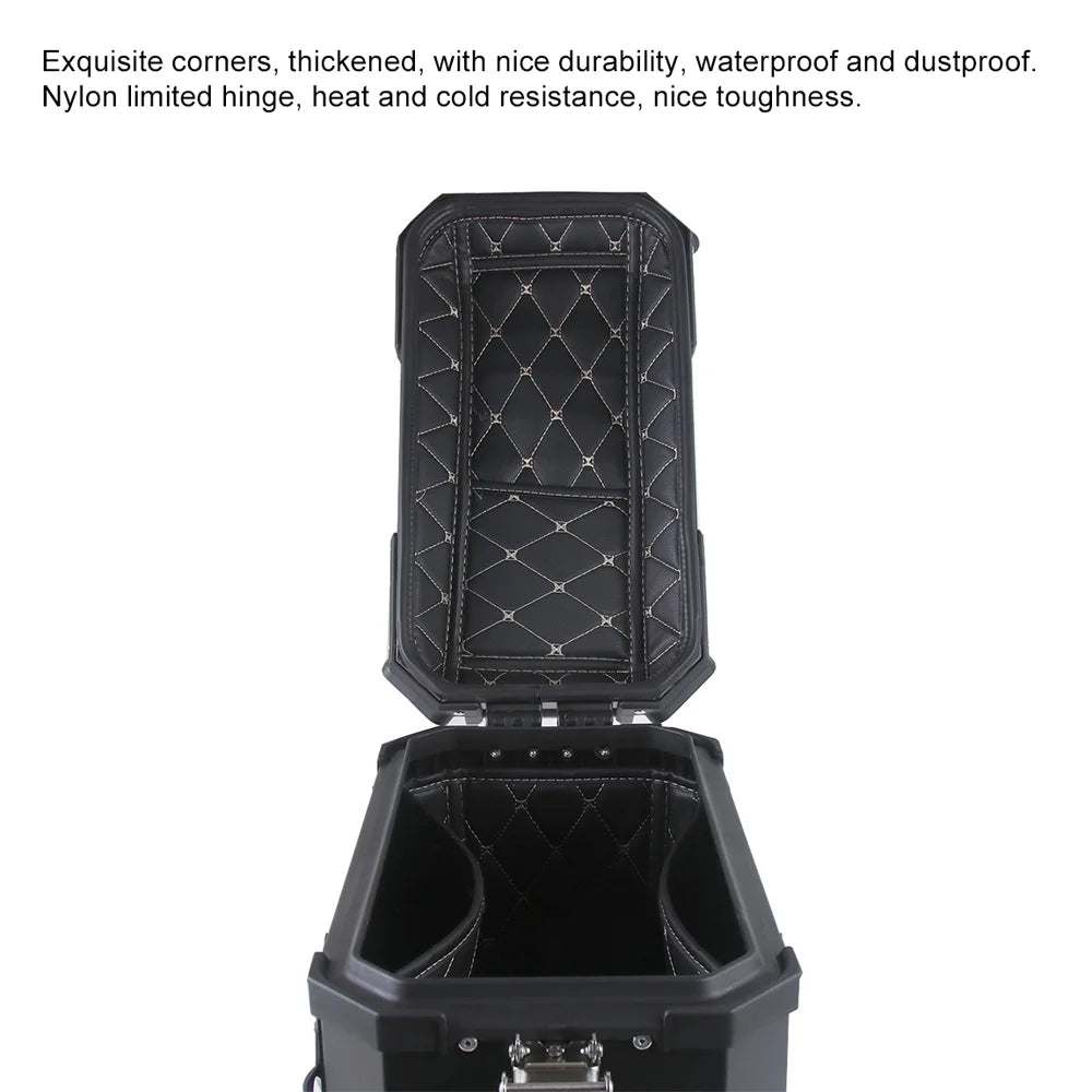 1 Pair 35L Aluminum Alloy Motorcycle Side Storage Box with 4 Keys T91744