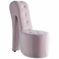 Pink Velvet Shoe Chair V44702