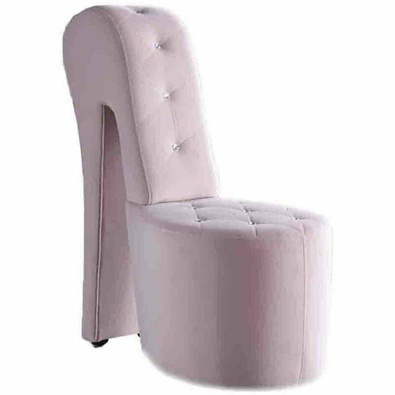 Pink Velvet Shoe Chair V44702
