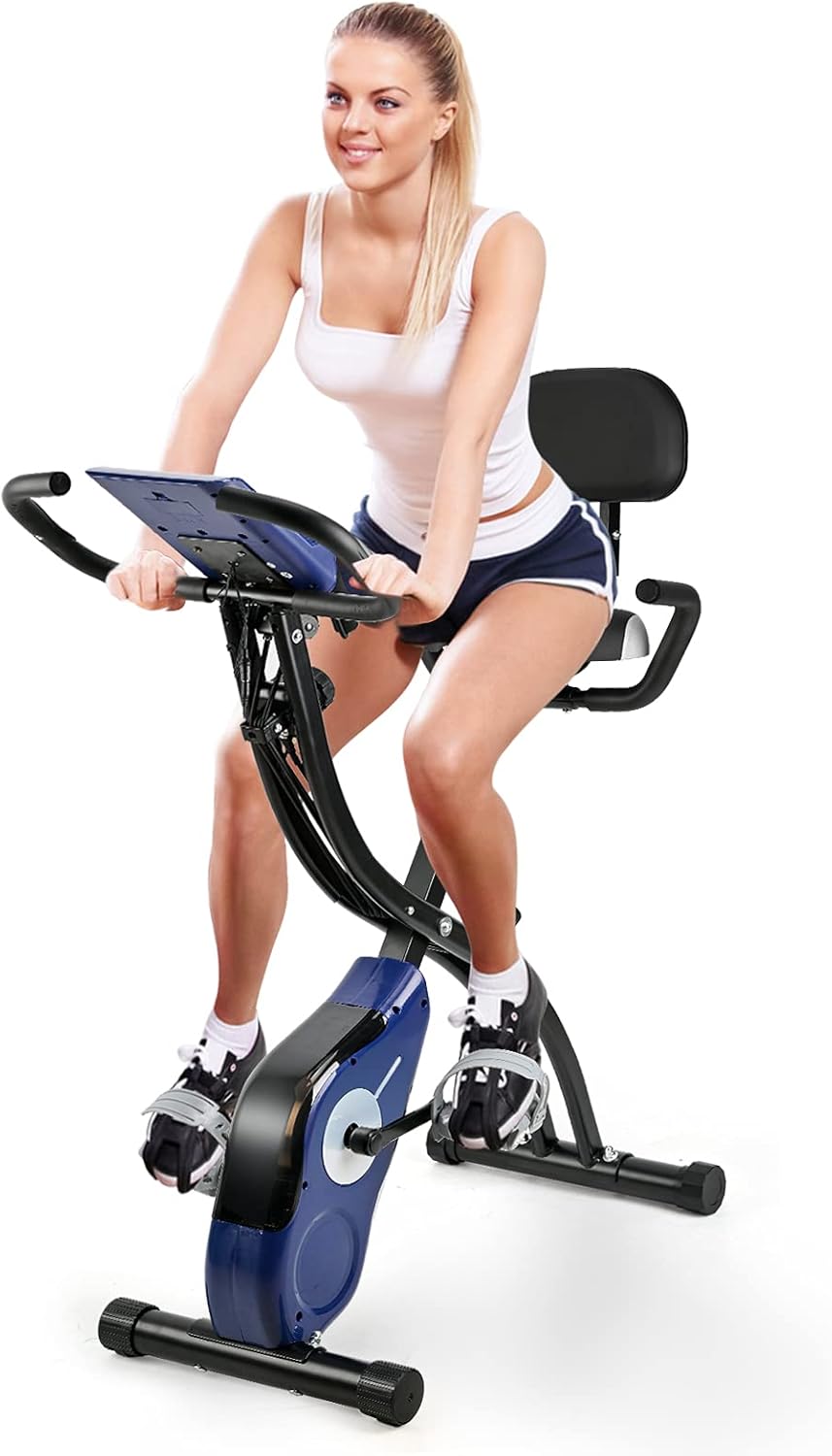 Foldable Magnetic Exercise Bike with LCD Monitor I69595