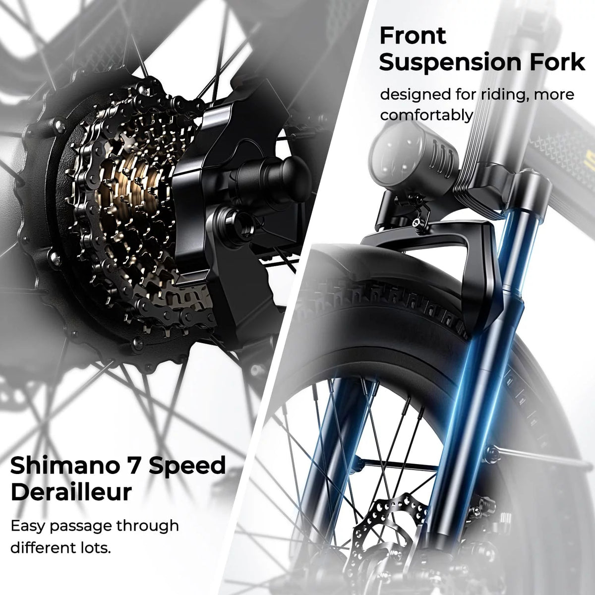 Foldable 20" Fat Tire Electric Bike with 750W Motor Y11482