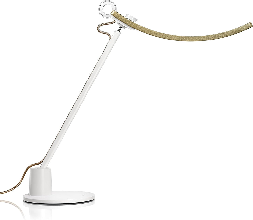 Silver LED Desk Lamp with Auto-Dimming, CRI 95, 35” Wide Illumination M88728