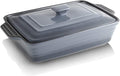 Reactive Glaze Ceramic Casserole Dish with Lid, 9 x 13 Inches Z436