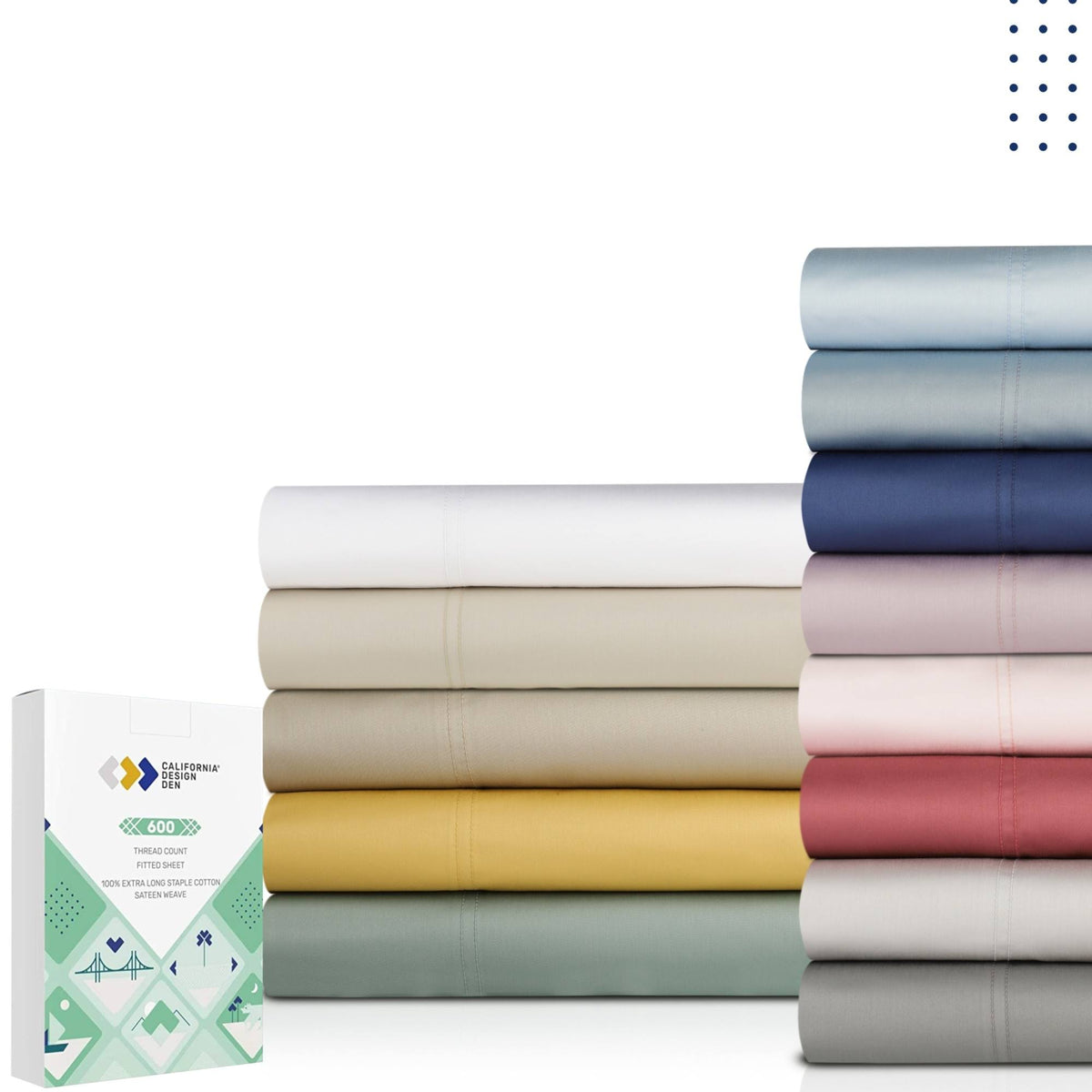 Queen Fitted Sheet, 100% Cotton Sateen T35955