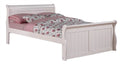 White Full Sleigh Bed with Slat-Kits X263603