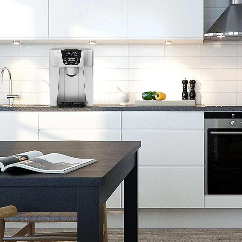 Countertop Ice Maker and Water Dispenser Silver I65204