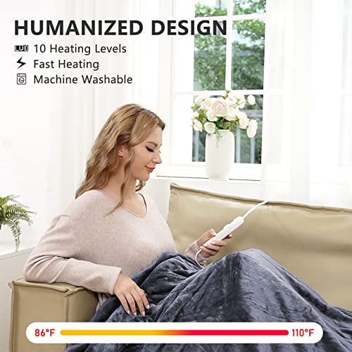 Full Size Flannel Electric Heated Blanket, 72" x 84" H45858