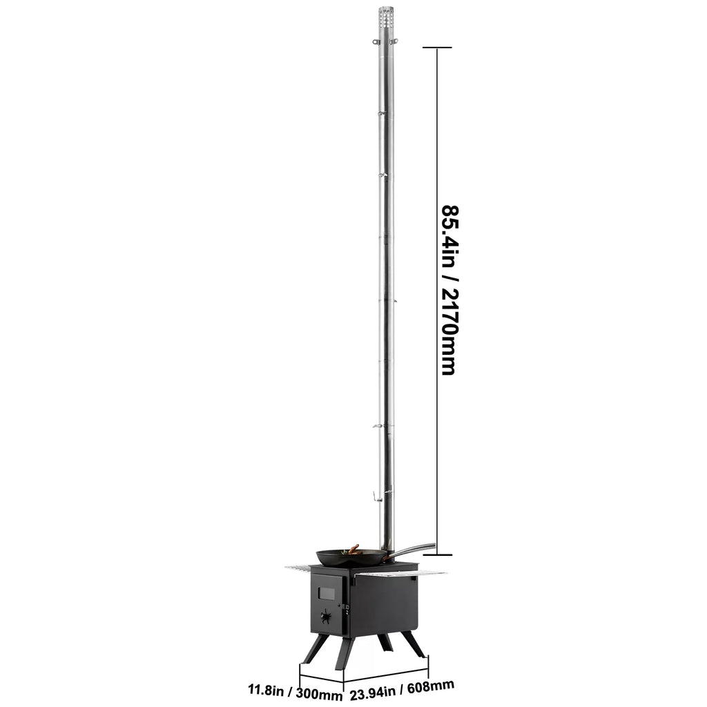 Portable Wood Stove with Pipes X41372