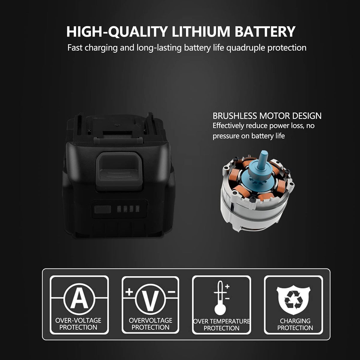 18V Cordless Car Polisher 15mm Orbit 7 Variable Speed U7639