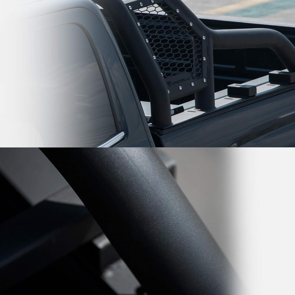 Matte Black Truck Bed Roll Bar with Tire Carrier W5693