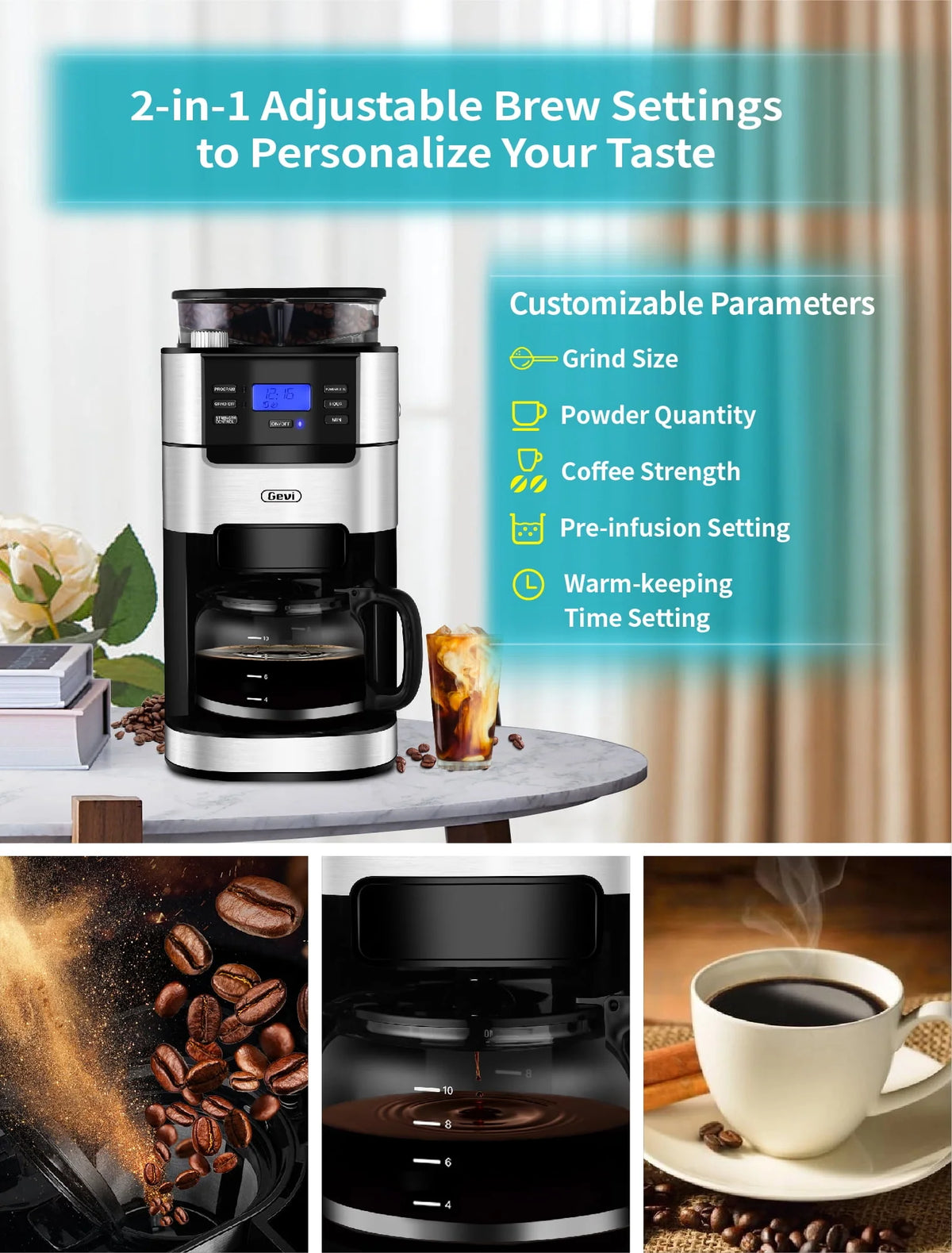 10-Cup Programmable Grind and Brew Coffee Maker F20039
