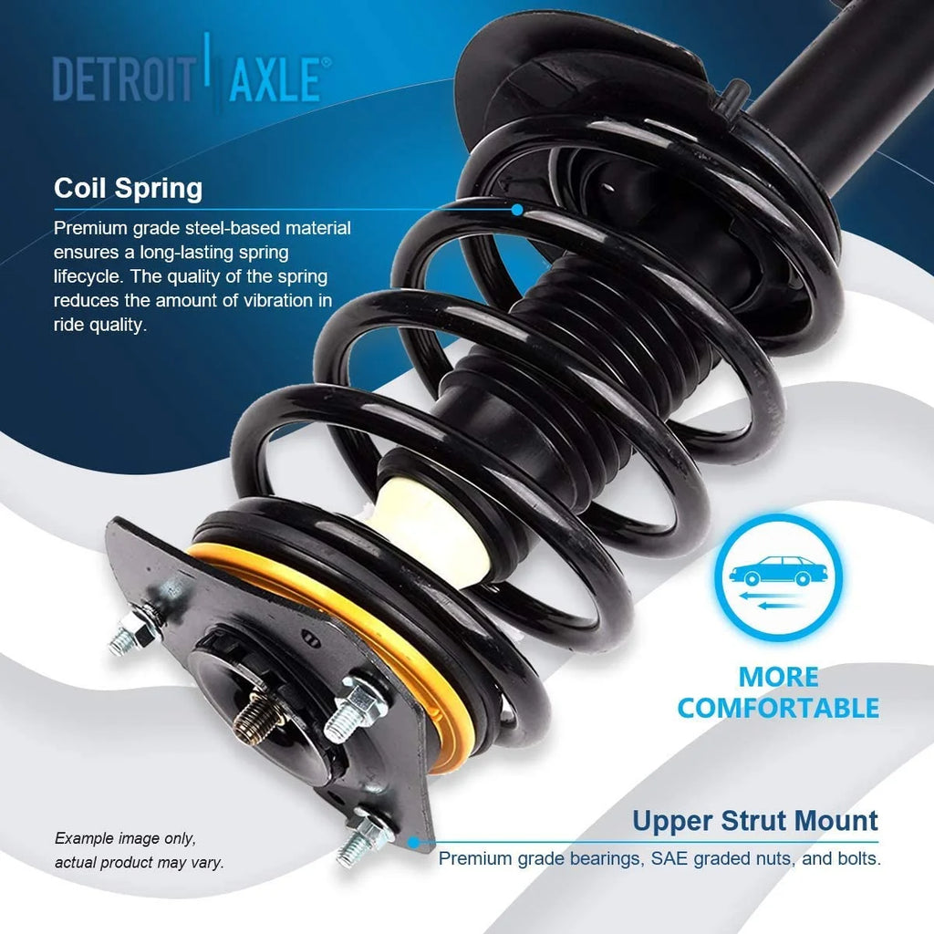 Front Struts Lower Control Arms with Ball Joints Sway Bars Outer Tie Rods 8pc Set U717