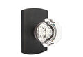 Clear Crystal Knob Passage Set with Tumbled White Bronze Rosette S43798