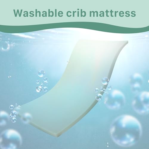 Machine Washable Memory Foam Toddler Mattress Topper with Non-Slip Cover J80200