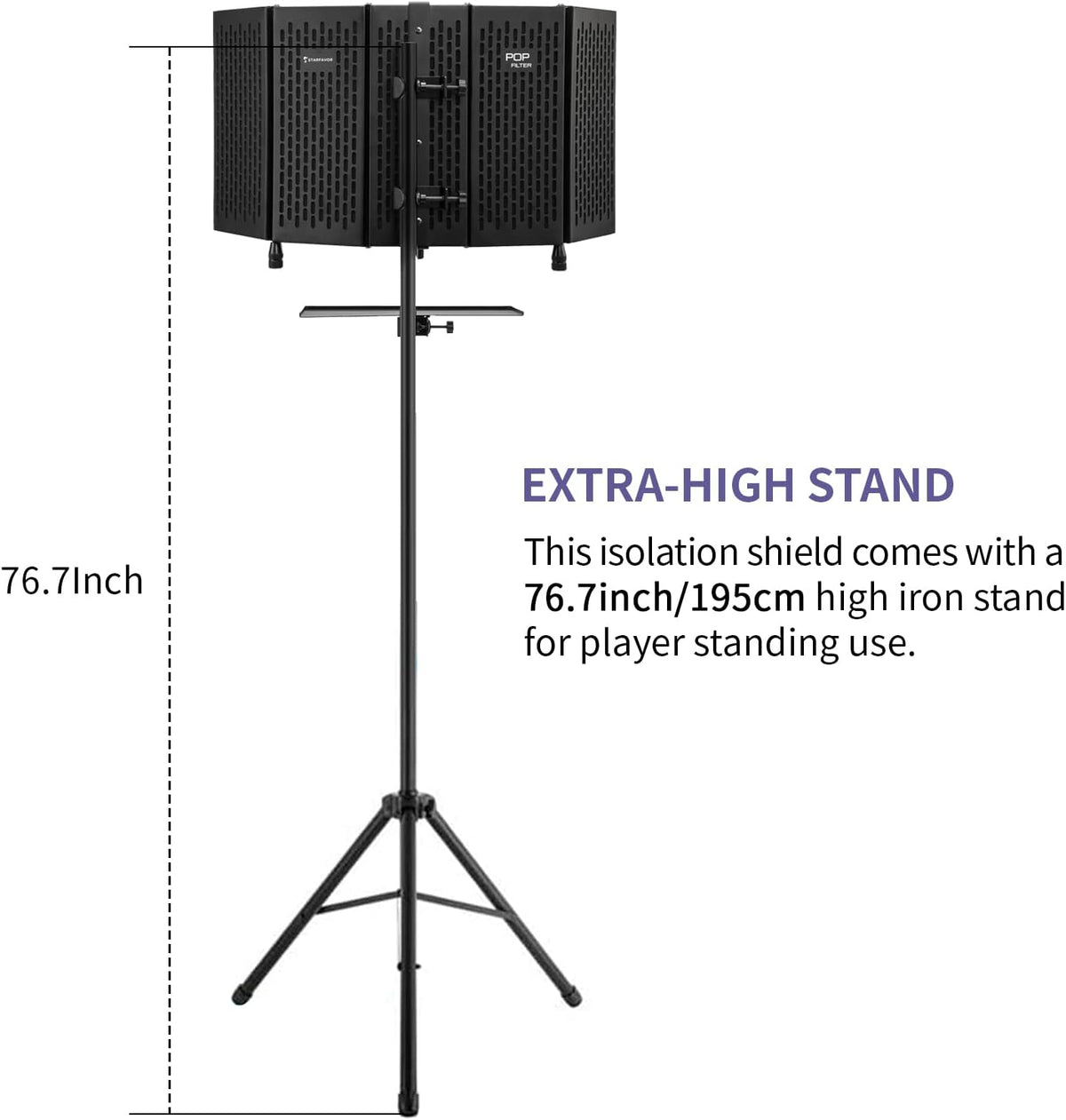 Microphone Isolation Shield with Stand, Pack of 2 Y31286