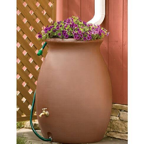 50 Gal Dark Brown Rain Barrel with Spigot T96648