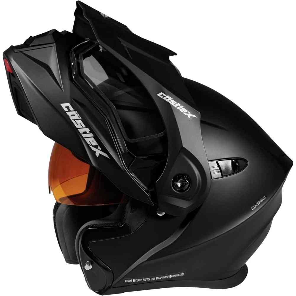 Solid Matte Black Modular Snowmobile Helmet R172379