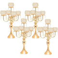 Black Metal Crystal Tea Light Candle Holders Set G81907