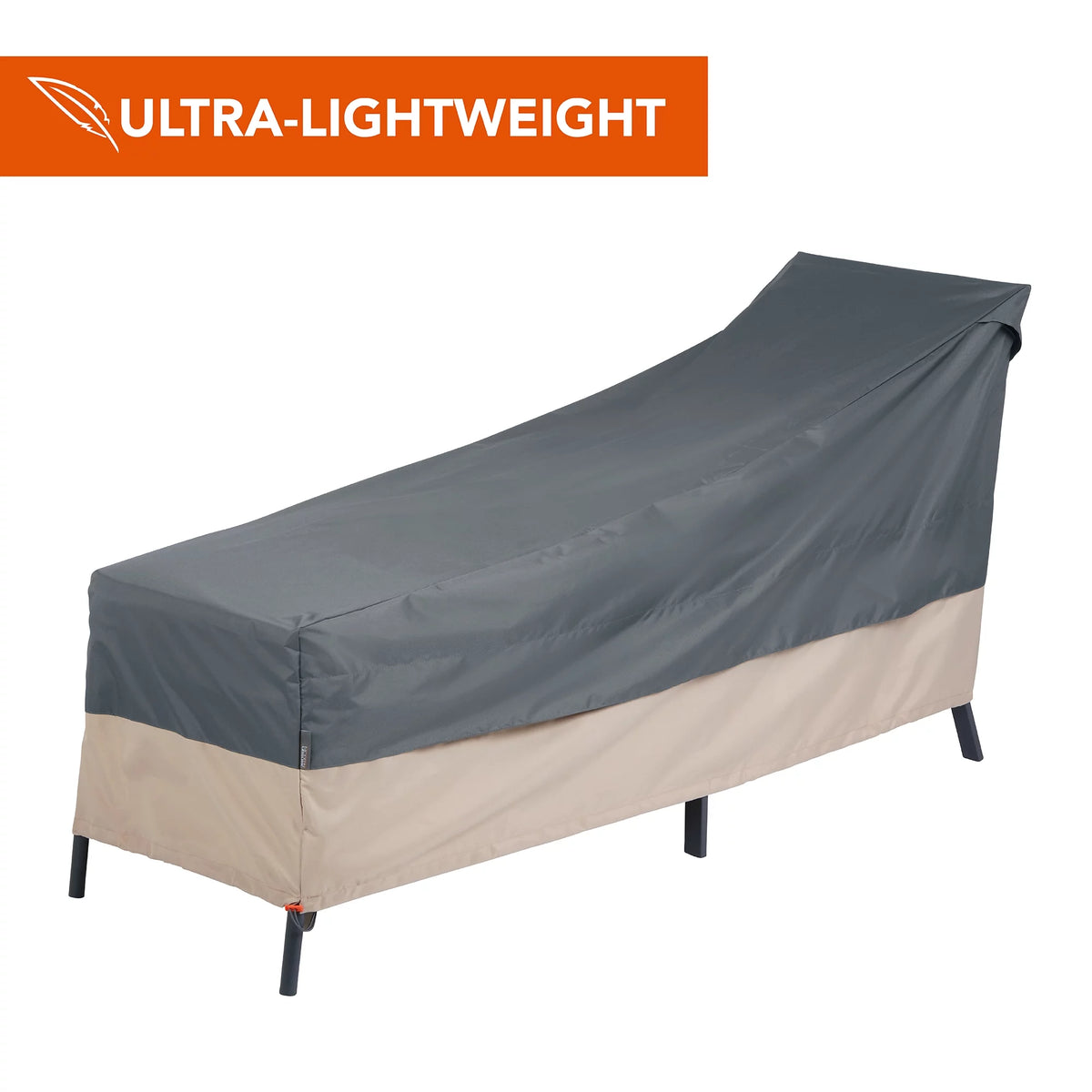 Patio Chaise Lounge Cover 65"L x 28"W x 29"H Gray U287224