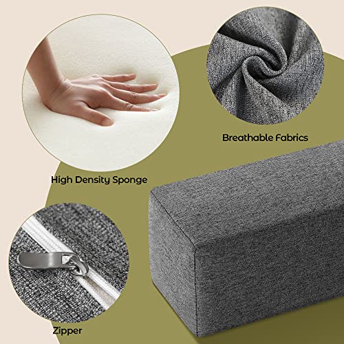 Bed Gap Filler Mattress Extender Headboard Pillow High-Density Foam with Removable Cover E719545