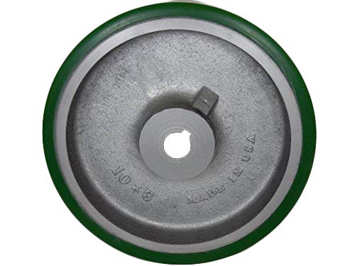 10 X 3 Polyurethane ON Steel Keyed Drive Wheel with 28MM Bore J82650