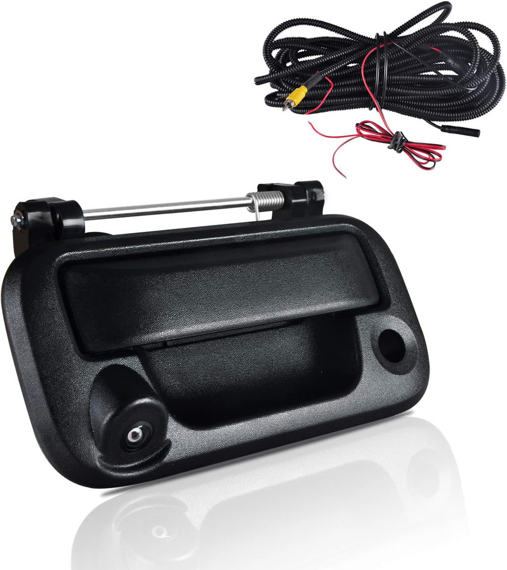 Black Tailgate Backup Reverse Handle with Backup Camera for Pickup Truck Pack of 2 C138126