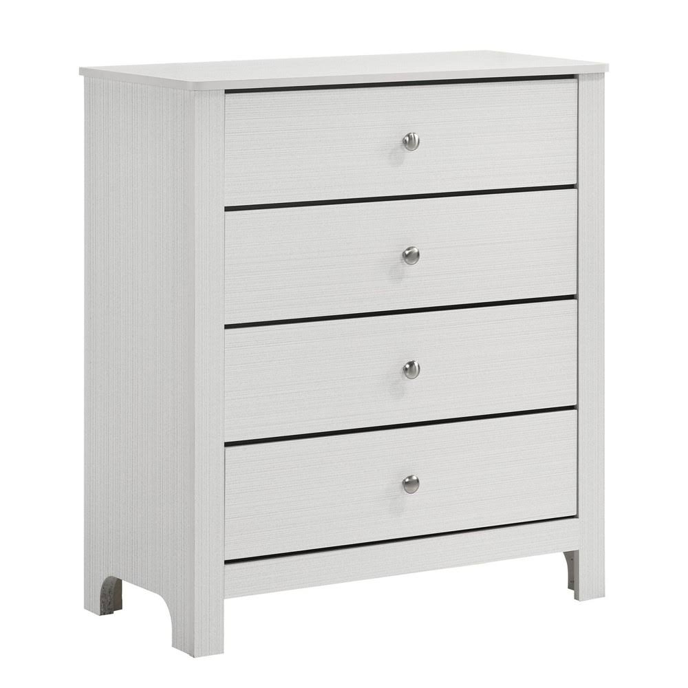 White 4-Drawer Chest D1127