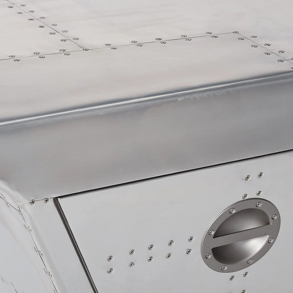 Aluminum Desk with 1 Drawer and 2 Shelves X923