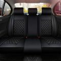 2 Pcs Black with Red Line Waterproof PU Leather Car Seat Cover S482