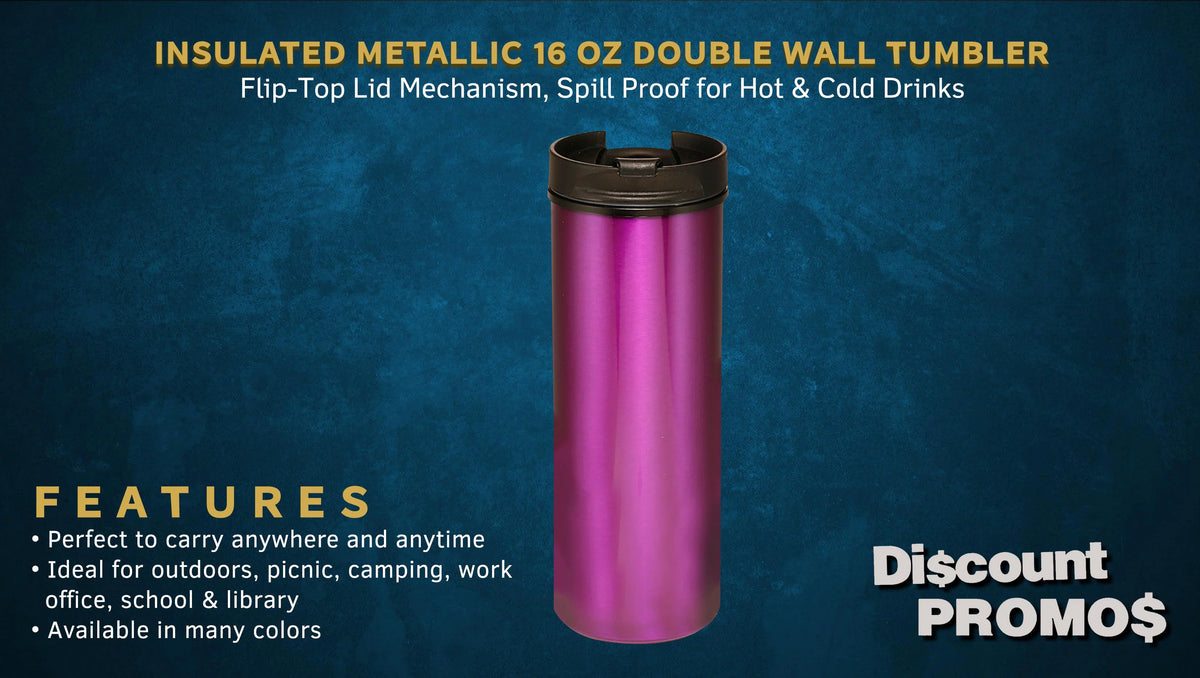 16 Oz Double Wall Tumbler Purple 10 Pack O5304