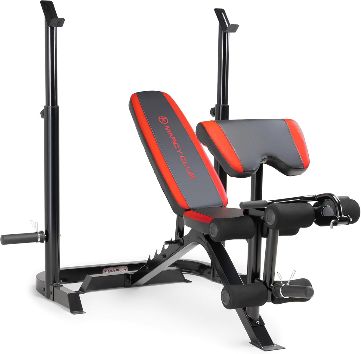 Adjustable Olympic Weight Bench with Leg Developer and Squat Rack B4150